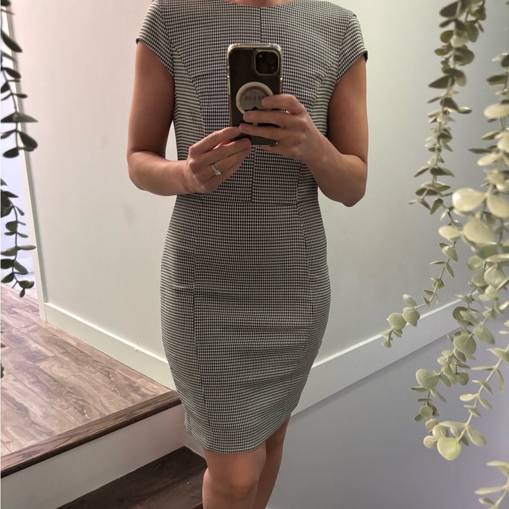 3/$30 - Mix & Match H&M Black and White Checkered Midi Dress, 4